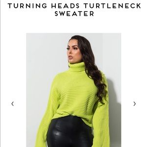 Neon Green Akira “Turning Heads” Turtleneck